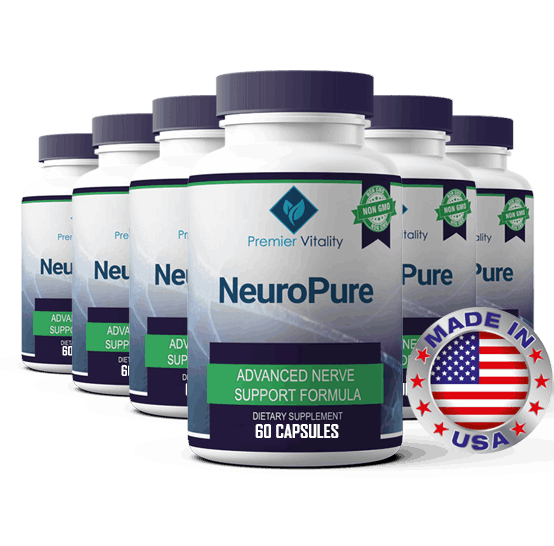 NeuroPure supplement bottle for nerve pain relief and healthy nerve function support.
